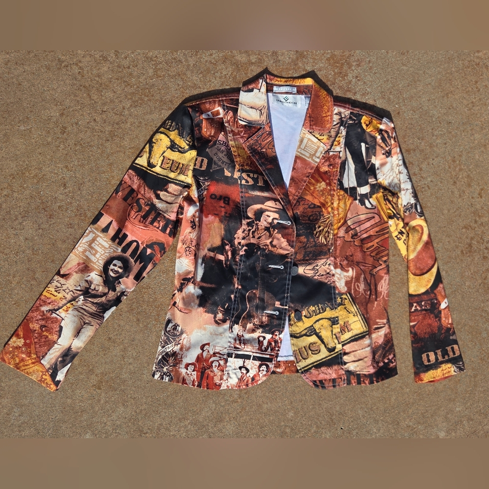Erin London Men's Multicolor Graphic Jacket